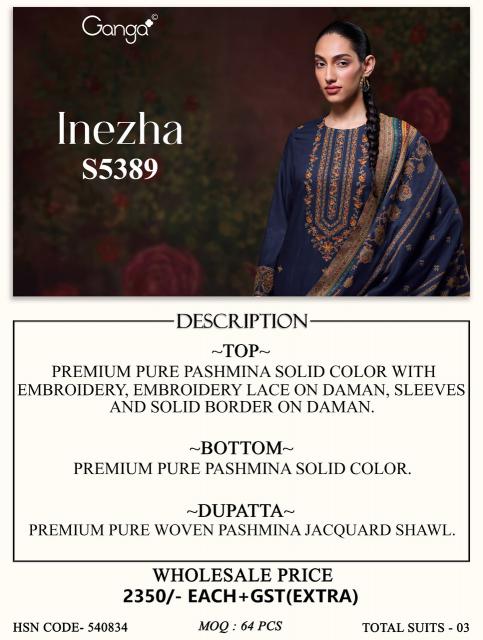 Ganga inezha 5389 wholesale dress material market in vadodara